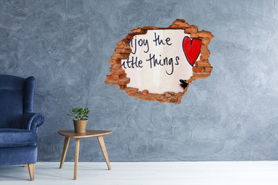 Fotoobraz diera na stenu Poškodená stena s nápisom