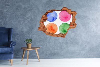 Diera 3D fototapeta na stenu nálepka Farebné kruhy