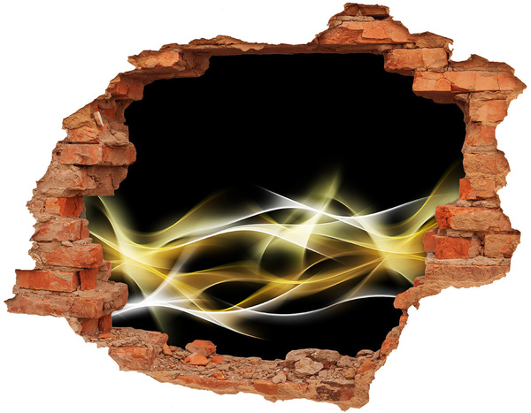 Diera 3D fototapeta nálepka Zlatá trhlina v stene