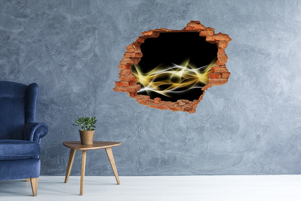 Diera 3D fototapeta nálepka Zlatá trhlina v stene