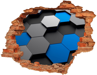 Samolepiaca diera na stenu Moderné šesťuholníky v stene