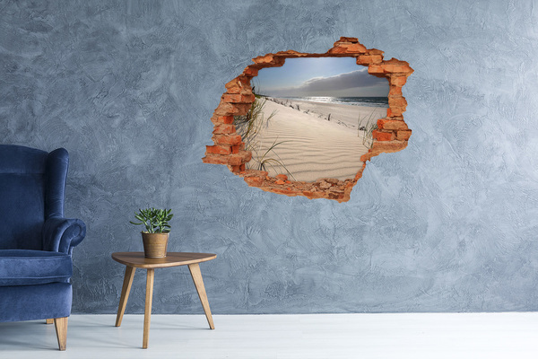 Fototapeta diera na stenu 3D Mrzeżyno beach