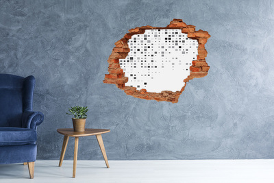 Fototapeta diera na stenu 3D Schátraná stena s digitálnym vzorom