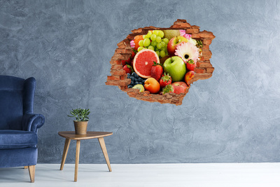 Foto fotografie diera na stenu Farebné ovocie