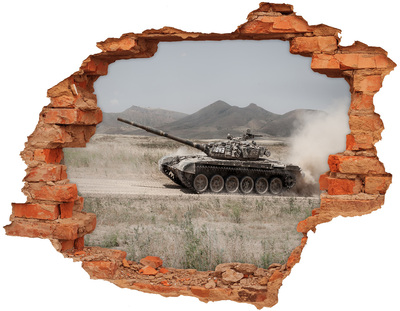 Nálepka fototapeta 3D výhľad Tank v púšti