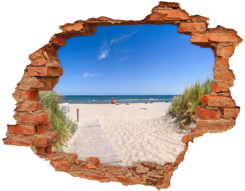 Nálepka 3D diera na stenu Pobrežné duny