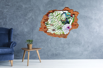 Diera 3D v stene na stenu Tukan tropika
