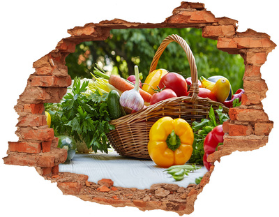 Fototapeta diera na stenu 3D Zeleniny košík