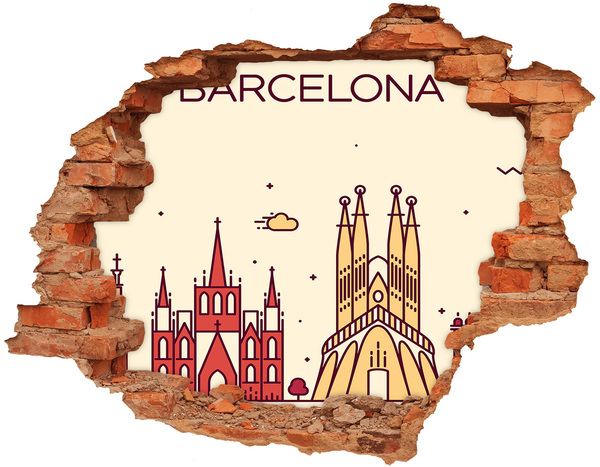 Fototapeta diera na stenu 3D Nápis barcelona