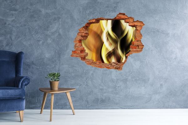 Nálepka 3D diera na stenu Abstraktná diera v stene