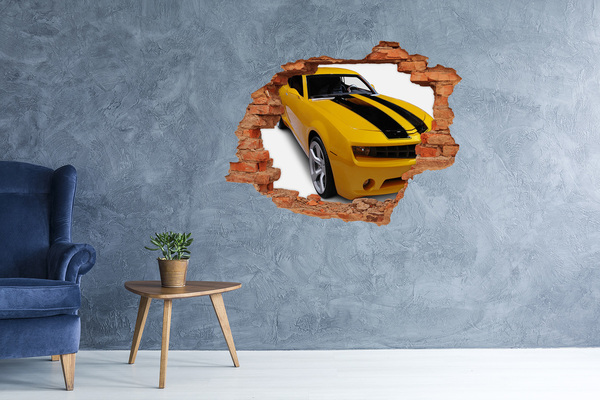 Fototapeta diera na stenu 3D Zlaté športové auto