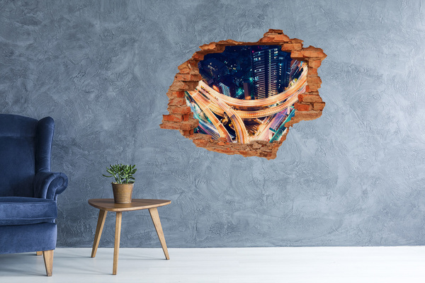 Samolepiaca nálepka fototapeta Pohľad na mesto v noci