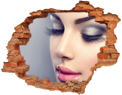 Nálepka 3D diera na stenu Dokonalý make-up