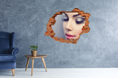 Nálepka 3D diera na stenu Dokonalý make-up