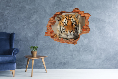 Diera 3D v stene nálepka Tiger bengálsky