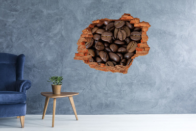 Nálepka diera na stenu Kávové zrná