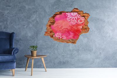 Samolepiaca diera nálepka Farebná diera v stene