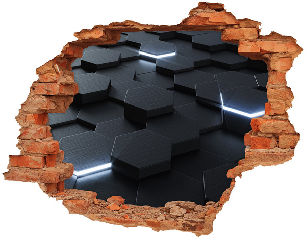 Foto fotografie diera na stenu Moderný priestor za múrmi