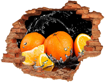 Fototapeta diera na stenu 3D Pomaranče a vodu