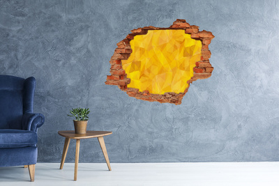 Diera 3D fototapeta nálepka Zlatá trhlina v stene