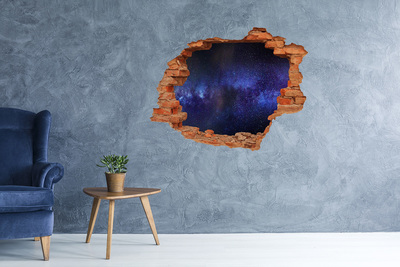 Nálepka 3D diera na stenu Mliečna dráha
