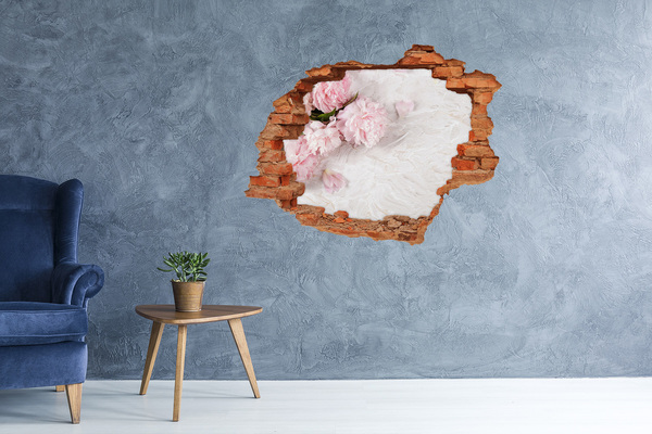 Fototapeta diera na stenu Kvety v rozpadajúcej sa stene