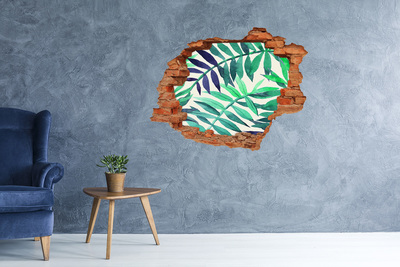Diera 3D fototapeta na stenu Tropické listy