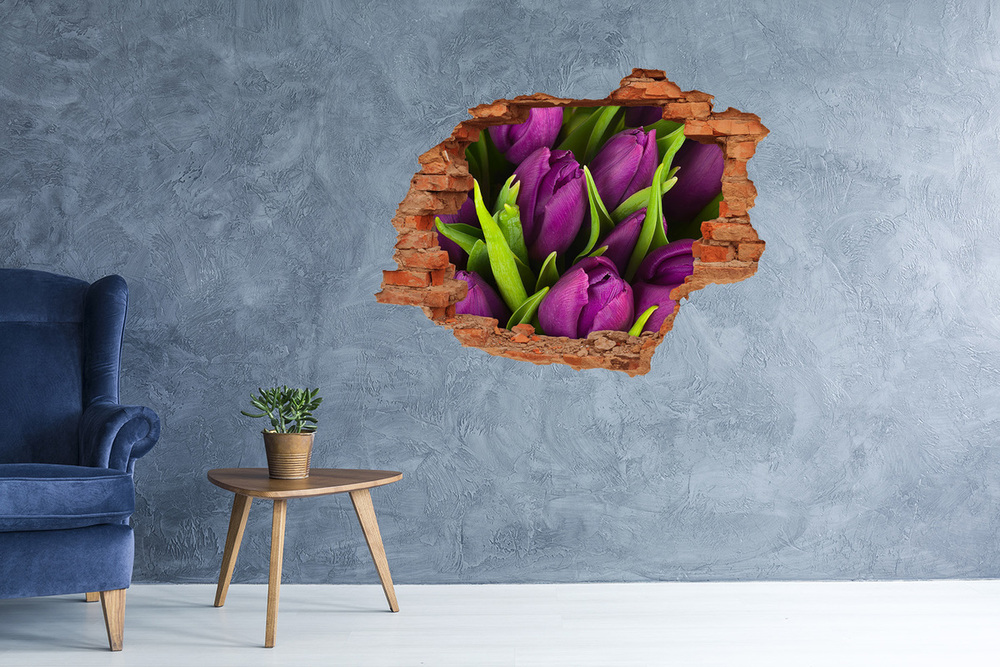 Fototapeta diera na stenu Fialové tulipány