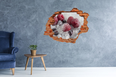 Diera 3D fototapeta na stenu Mrazené jahody