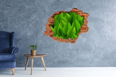 Nálepka 3D diera samolepiaca Zelené listy