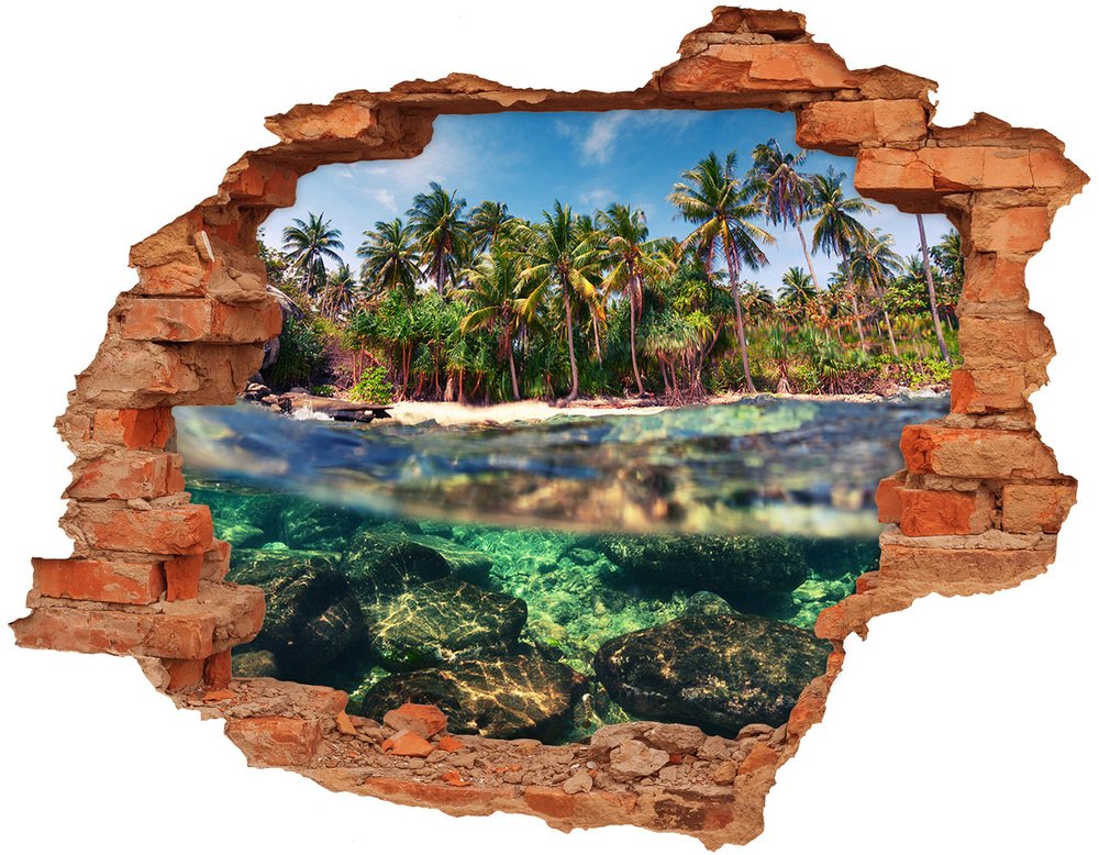 Samolepiaca diera na stenu Tropické pláže