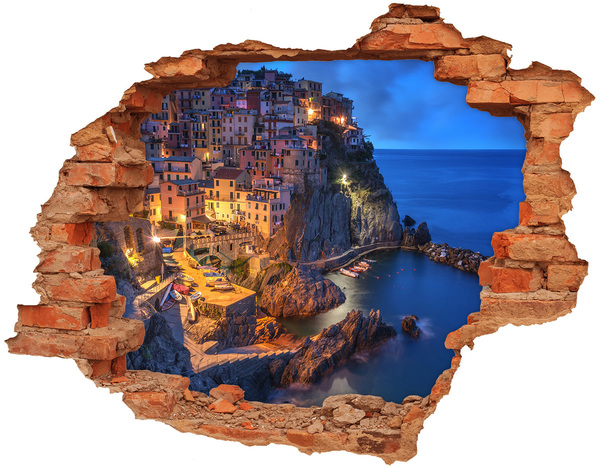 Diera 3D v stene nálepka Manarola taliansko