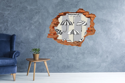 Samolepiaca nálepka na stenu Očarujúce slnečníky na pláži