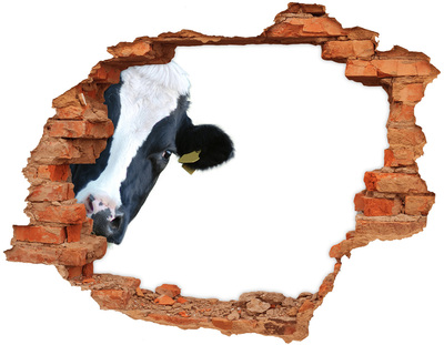 Fotoobraz diera na stenu Krava