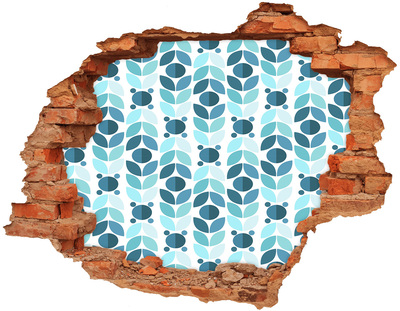 Fototapeta diera na stenu Kvetinový vzor s dierou v stene