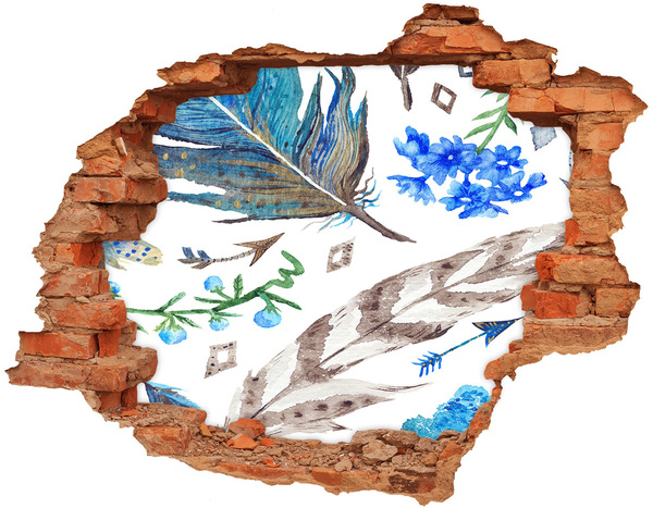 Nálepka 3D diera na stenu Tajomná oáza v džungli