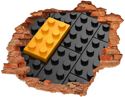 Fototapeta diera na stenu Lego tehly