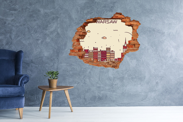 Diera 3D fototapeta nástenná Mesto za múrom