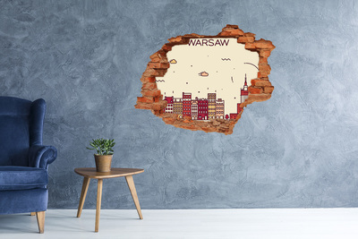 Diera 3D fototapeta nástenná Mesto za múrom