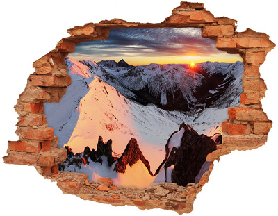 Fotoobraz diera na stenu Hory v zime
