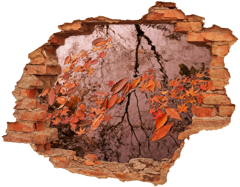 Samolepiaca diera na stenu nálepka Listy vody