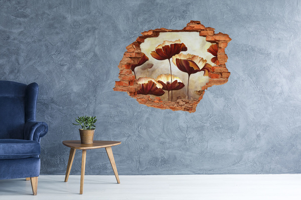 Fototapeta diera na stenu Kvetinový sen v zničenej stene