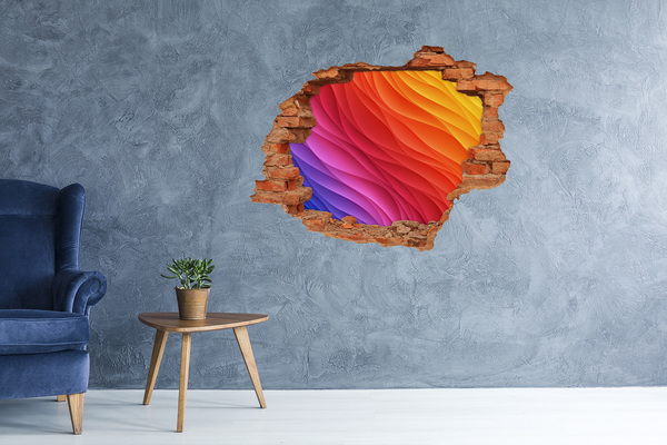 Samolepiaca diera na stenu Vlna farieb v diere v stene