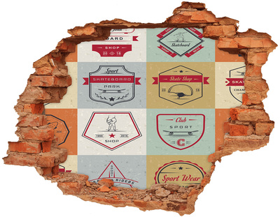 Fototapeta diera na stenu 3D Skatepark v meste