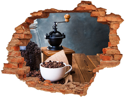 Samolepiaca diera na stenu Mlynček na kávu