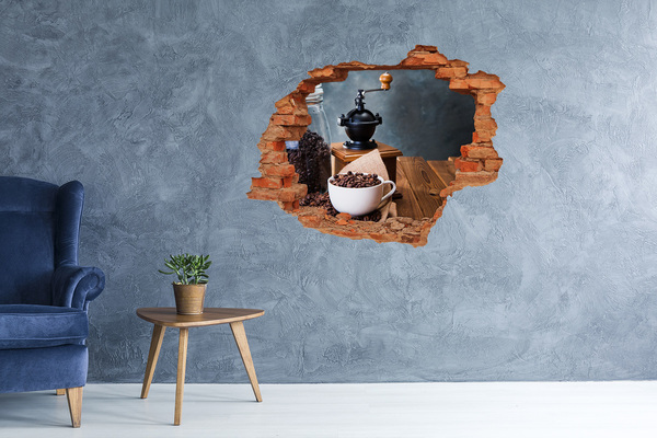 Samolepiaca diera na stenu Káva v domácej kaviarni