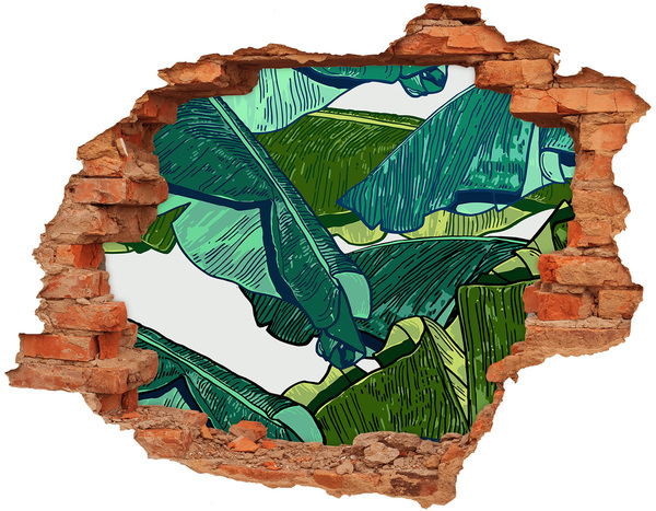 Nálepka fototapeta 3D výhľad Tropická záhrada s banánovými listami