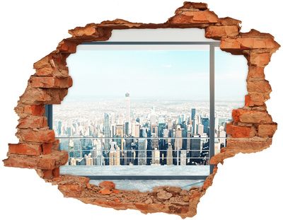 Fototapeta diera na stenu 3D Výhľad na mesto