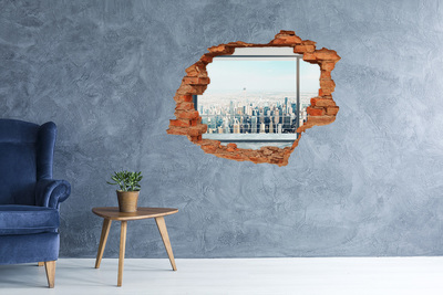 Fototapeta diera na stenu 3D Výhľad na mesto