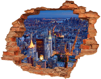 Fototapeta diera na stenu Manhattan v noci